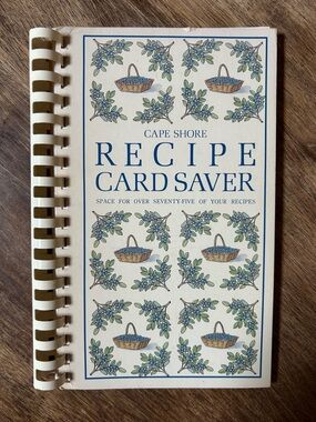Vintage Cape Shore 75 Recipe Card Saver Holder Spiral Binder Cottagecore